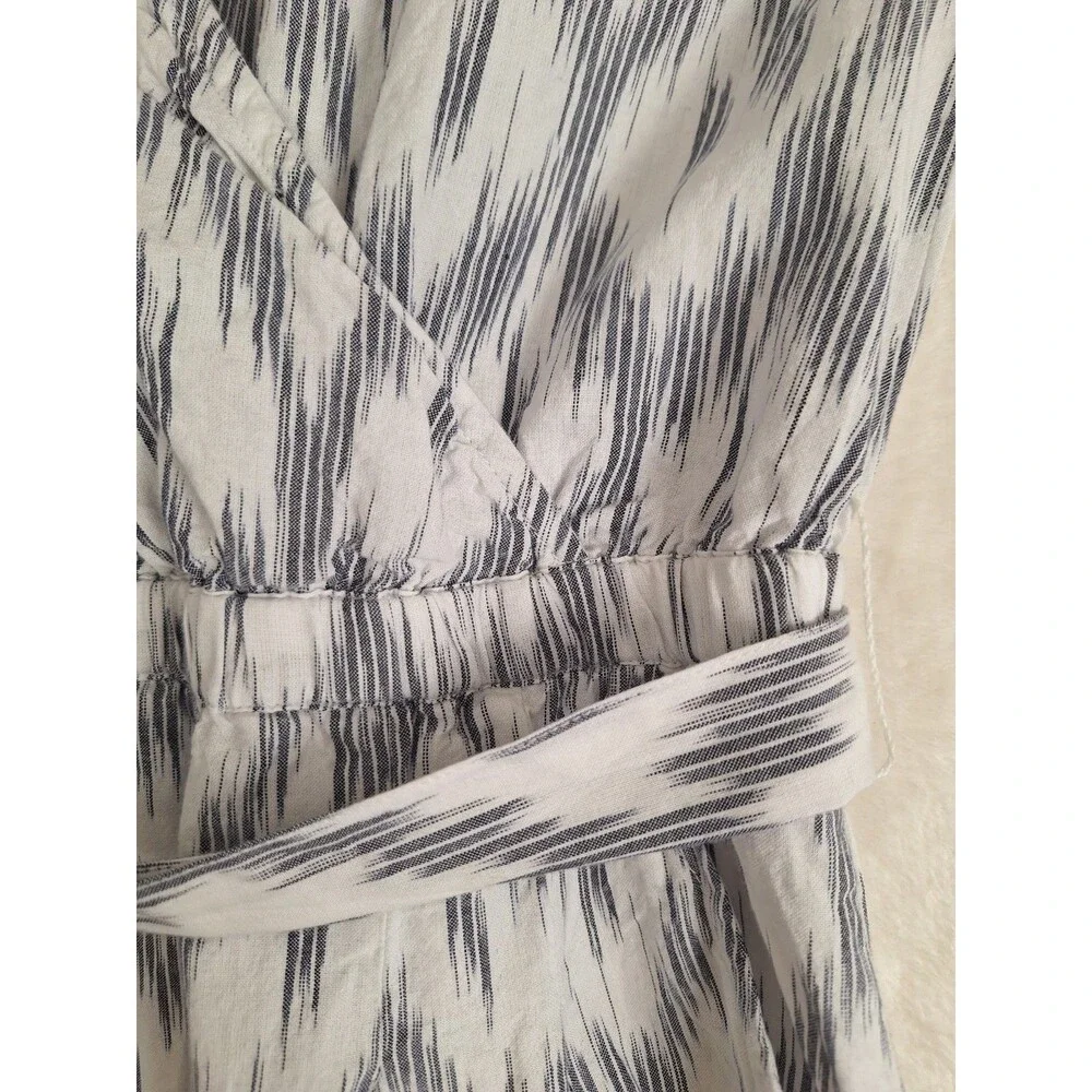 Toad & Co Shakti Womens XL Romper Organic Cotton Belt Pleated Shorts Ikat Nwt